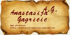 Anastasija Gagričić vizit kartica